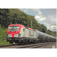Pohlednice, Elektrická lokomotiva 383 058-5 na trati u Chocně, Letohradský železniční klub 2023128